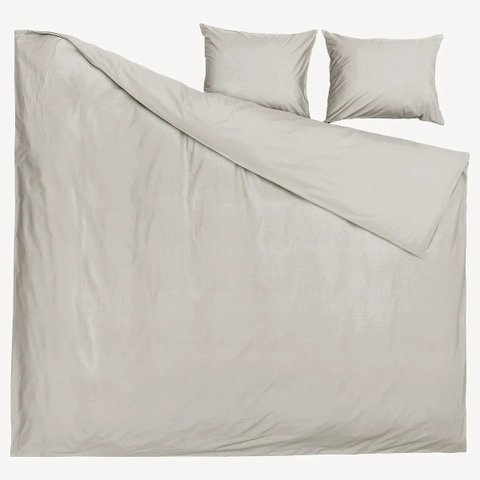Capa de Edredom Duvet Percal Queen 240x260cm - Bege C/ Zíper + Fronha FASTLAR Capa Duvet Queen