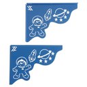 Ver imagem 1 de Mãos Francesas 20cm Reforçada Ornamentada Astronauta Azul Menino Aço