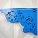 Ver imagem 7 de Mãos Francesas 20cm Reforçada Ornamentada Astronauta Azul Menino Aço