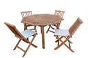 Ver imagem 1 de Mesa Oitavada com 6 Cadeiras Dobráveis e Furo para Ombrelone
