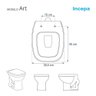 Assento Sanitário Soft Close Art Preto para Vaso Incepa - 3