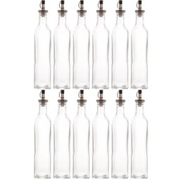 12 Garrafas de Vidro 510ml com Bico Dosador Frasco de Azeite Vinagre Lyor - 1