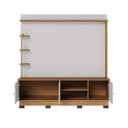Ver imagem 4 de Estante para TV e Home Theater até 70 Polegadas 180cmx186,5cm 3 Portas Paraná Branco Off White Matte/Freijó