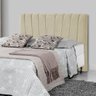 Cabeceira Estofada Americana Premium 140cm em Veludo Bege - 1