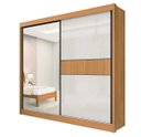 Ver imagem 1 de Guarda Roupa Titanium Ripado 2pts 100% Mdf D'doro Móveis- Cinamomo/off White