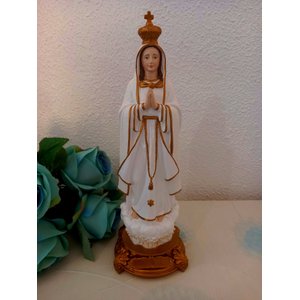 Imagem Nossa Senhora De Fátima 30cm Manto Em Glitter