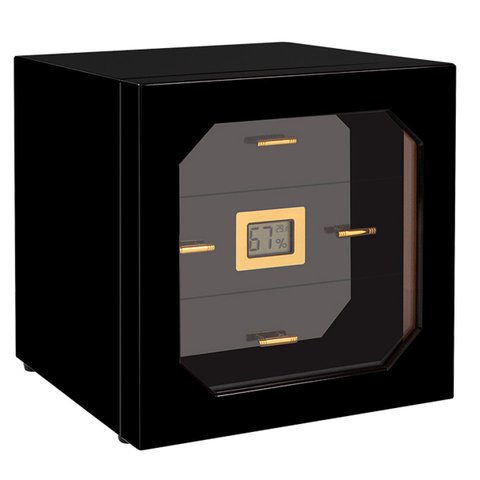 Gabinete Umidora Charutos com Três Gavetas Higrômetro Digital Pintura Piano