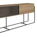 Ver imagem 5 de Buffet Aparador Industrial Retrô 2 Portas de Correr Madeira/Aço 188cm York Bege/Hanover/Preto