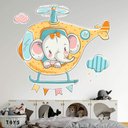 Ver imagem 3 de Adesivo de Parede Infantil Helicóptero Amarelo-Extra Grande 85x88cm