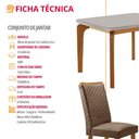 Ver imagem 6 de Mesa de Jantar Liz 120cm Tampo Mdf Vidro Canto Copo com 4 Cadeiras Lira