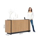 Ver imagem 3 de Buffet 4 Portas 160cm Copacabana Marrom/Freijó/Preto Fosco