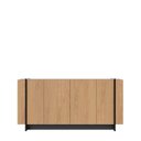 Ver imagem 6 de Buffet 4 Portas 160cm Copacabana Marrom/Freijó/Preto Fosco