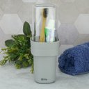 Ver imagem 2 de Porta Escova de Dente com Tampa Acrílico Transparente:Cinza