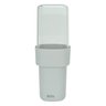 Porta Escova de Dente com Tampa Acrílico Transparente:Cinza - 1