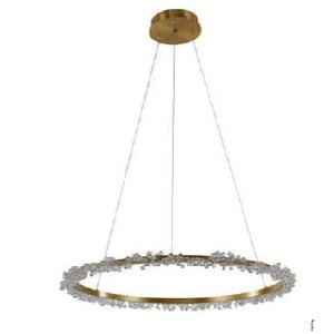 Pendente Aster Dourado 80cm 37w 3000k Led - Oc025g - Bella
