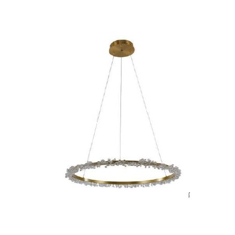 Pendente Aster Dourado 80cm 37w 3000k Led - Oc025g - Bella