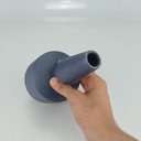 Ver imagem 3 de Vaso Galact Decorativo Cachepô Enfeite 18x10x10cm Cerâmica Azul