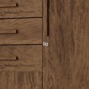 Ver imagem 5 de Guarda Roupa Casal Belga 6 Portas de Bater 3 Gavetas com Cabideiros Nogueira G98 - Gran Belo