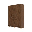 Ver imagem 7 de Guarda Roupa Casal Belga 6 Portas de Bater 3 Gavetas com Cabideiros Nogueira G98 - Gran Belo