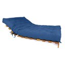 Ver imagem 3 de Sofá Cama Casal Futon Tokio Azul Royal Acquablock Madeira Maciça Grapia Cor Natural