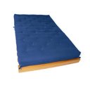 Ver imagem 2 de Sofá Cama Casal Futon Tokio Azul Royal Acquablock Madeira Maciça Grapia Cor Natural
