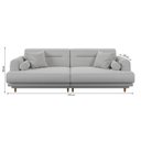 Ver imagem 3 de Sofá Living 4 Lugares Linho Cinza 2341 Lisboa 240cm