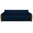 Ver imagem 4 de Conjunto Sofá 3 Lugares 223cm e Poltrona 98cm Amaranto M22 Veludo Azul Marinho - Mpozenato