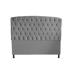 Kit Dubaí Cabeceira de Cama Box Casal e Recamier Baú Queen 160 Cm Suede Prata Eli Móveis - 2
