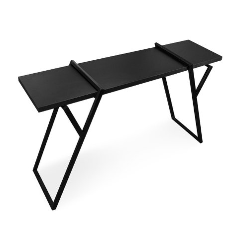 Aparador Industrial Brooklyn Base Metálica Preto - D’Rossi