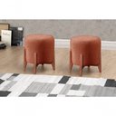 Ver imagem 4 de Conjunto - 2 Puffs Banqueta Thor Luxo Castellar Móbile Linho Terracota