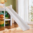 Ver imagem 3 de Cama Infantil Solteiro com Escorregador Branco e Cortina Estampada Zoo Kogu Completa Móveis