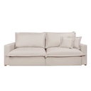 Ver imagem 3 de Sofá Retrátil e Reclinável Dubai, Tecido Linho, Molas Ensacadas, 2,10m.