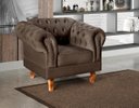 Ver imagem 2 de Poltrona Chesterfield Duque Dom Pedro Capitonê - Veludo Marrom