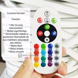 Mangueira Led Neon Rgb Colorida 24m Controle Fonte 110v - 4