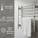 Ver imagem 3 de Toalheiro Termico Grande de Parede Prata Larcant 127v