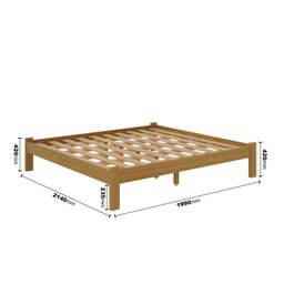 Cama King Size Turca New em Madeira Maciça Cor Nogueira - 2