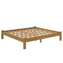 Ver imagem 1 de Cama King Size Turca New em Madeira Maciça Cor Nogueira