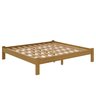 Cama King Size Turca New em Madeira Maciça Cor Nogueira - 1