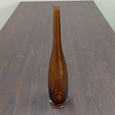 Ver imagem 2 de Vaso Garrafa Decorativo de Vidro Âmbar 41x8x8cm Enfeite Sala Mesa Estante Flores