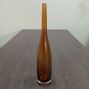Ver imagem 4 de Vaso Garrafa Decorativo de Vidro Âmbar 41x8x8cm Enfeite Sala Mesa Estante Flores