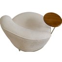 Ver imagem 4 de Poltrona Giratoria Glamour 704 Organica Linho Boucle 3301 Ezz 3301