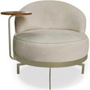 Ver imagem 5 de Poltrona Giratoria Glamour 704 Organica Linho Boucle 3301 Ezz 3301