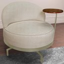 Ver imagem 3 de Poltrona Giratoria Glamour 704 Organica Linho Boucle 3301 Ezz 3301
