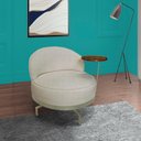 Ver imagem 2 de Poltrona Giratoria Glamour 704 Organica Linho Boucle 3301 Ezz 3301