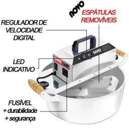 Misturador Elétrico 4 Litros Bivolt 50/60 HZ PA4 Saro Inox - 4