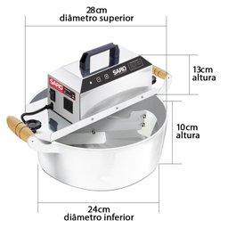 Misturador Elétrico 4 Litros Bivolt 50/60 HZ PA4 Saro Inox - 3