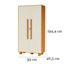 Ver imagem 4 de Armário Multiuso 100% Mdf 2 Portas C/ Chave Londres Naturale/off White
