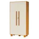 Ver imagem 1 de Armário Multiuso 100% Mdf 2 Portas C/ Chave Londres Naturale/off White