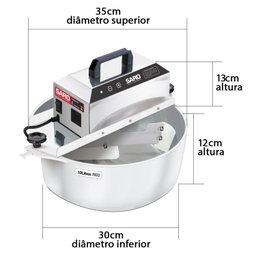 Misturador Elétrico 10 litros Bivolt 50/60 HZ PA10 Saro Inox - 5