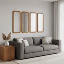 Ver imagem 1 de Kit 4 Espelhos Decorativos 65x25cm Retangular Poli